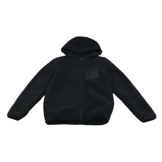 Next Teddy Fleece Jacket 10-11 Years Black Hooded
