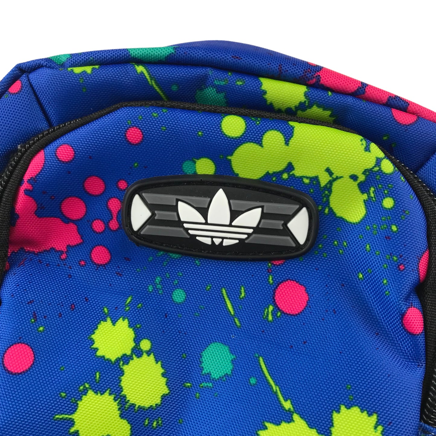 Adidas shoulder bag blue multicolour splash pattern small