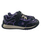Clarks trainers shoe size 10.5 junior black and purple with laces and hook and loop strap