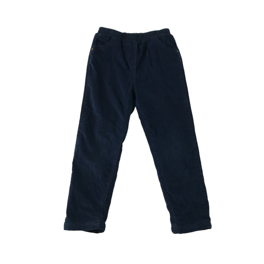 Corduroy Trousers Age 4-5 Navy Blue Love Heart Detail Pull Up Jeggings