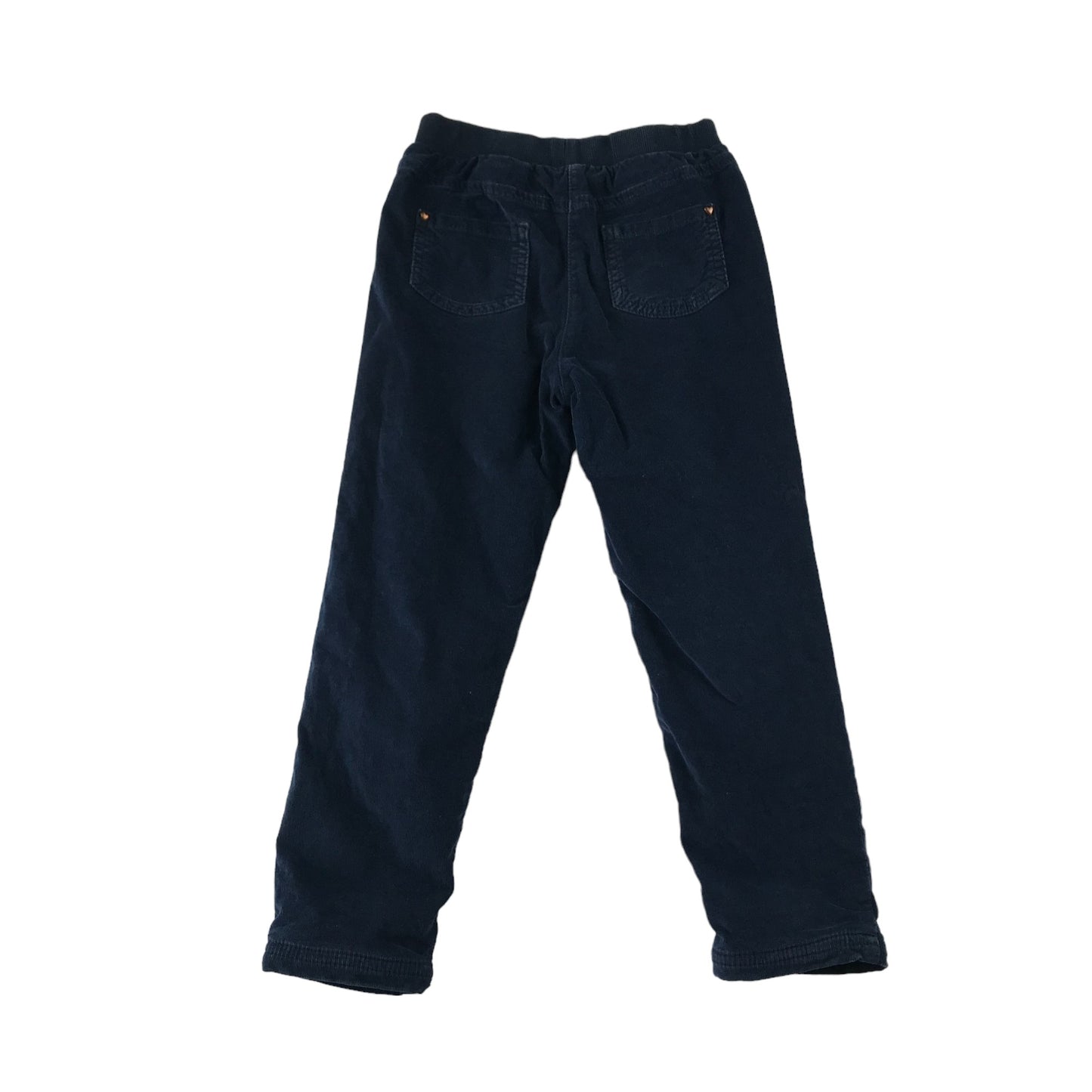 Corduroy Trousers Age 4-5 Navy Blue Love Heart Detail Pull Up Jeggings