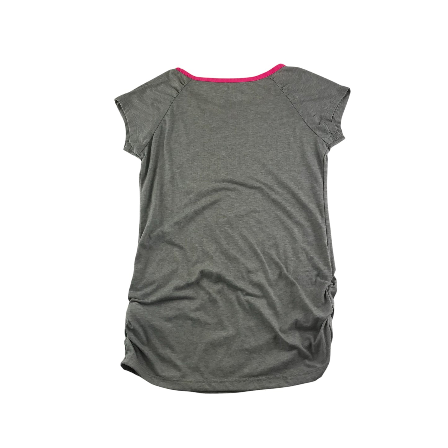 Nike sports top 10-12 years grey with pink neckline detailing