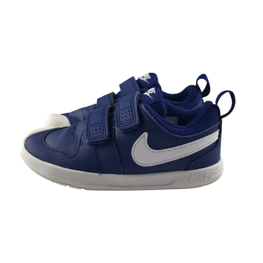 Nike trainers shoe size UK 8.5 kids blue with hook and loop straps