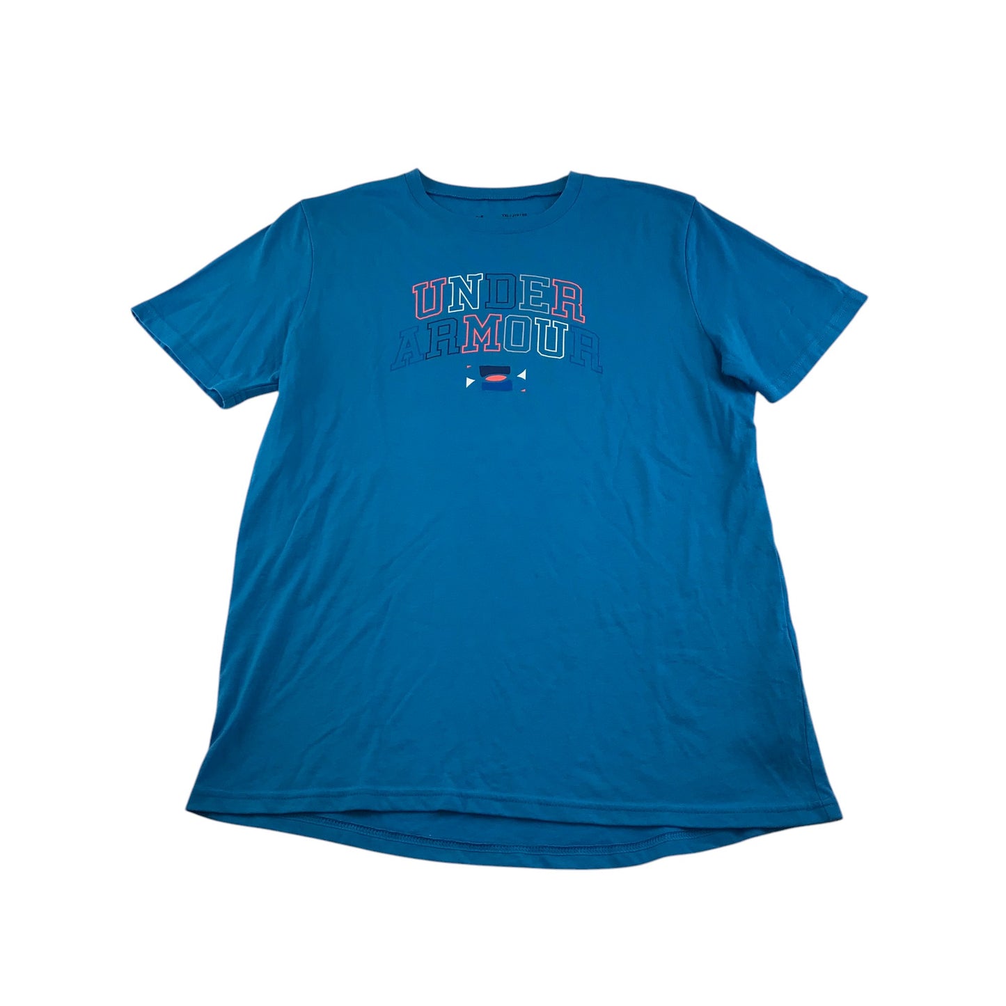 Under Armour t-shirt 13-15 years blue text design logo