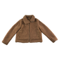 H&M Teddy Fleece Jacket Womens Small Brown Zip Up