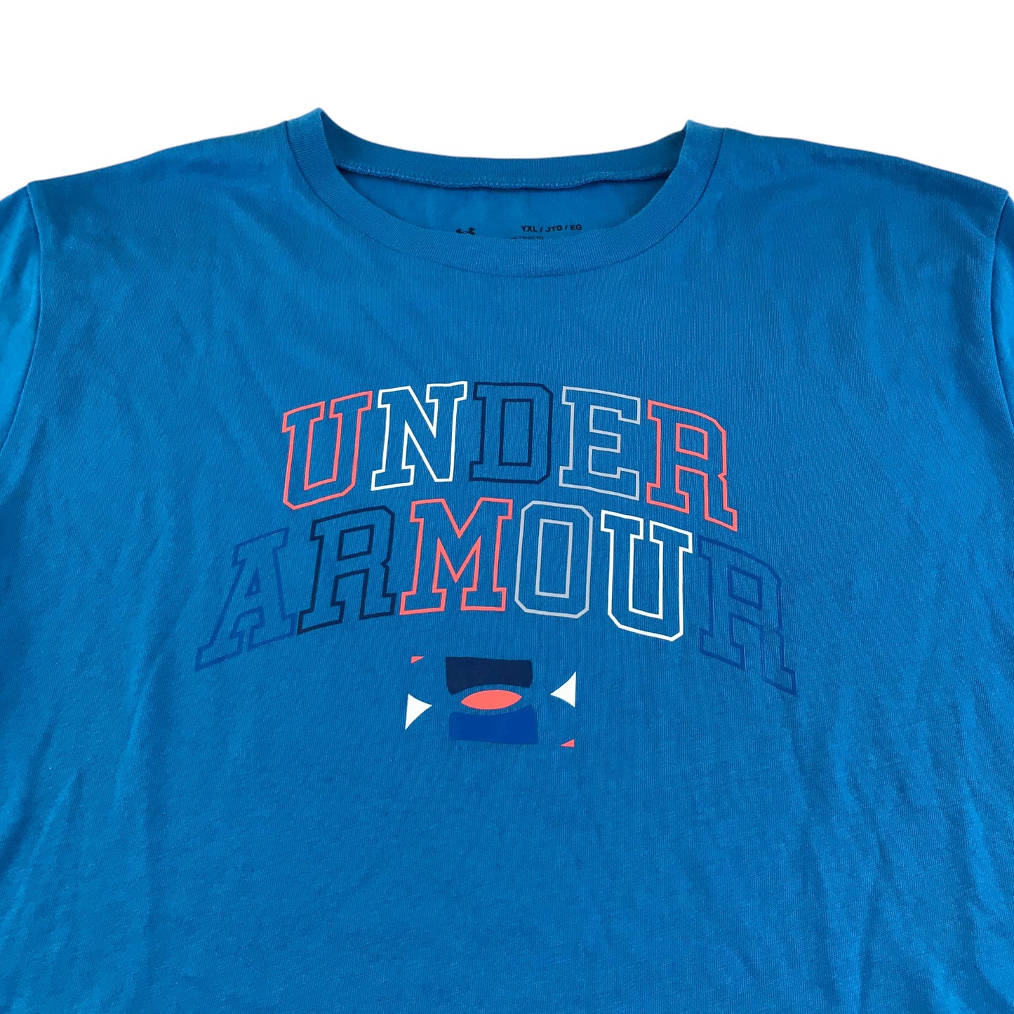 Under Armour t-shirt 13-15 years blue text design logo