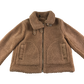 H&M Teddy Fleece Jacket Womens Small Brown Zip Up