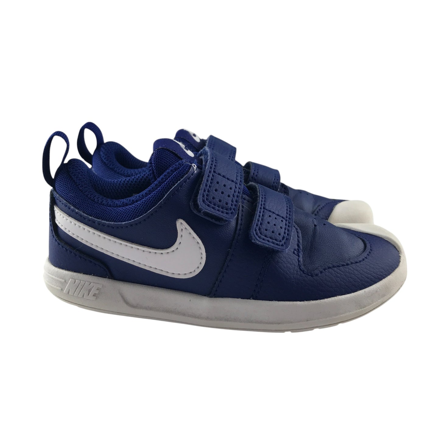 Nike trainers shoe size UK 8.5 kids blue with hook and loop straps