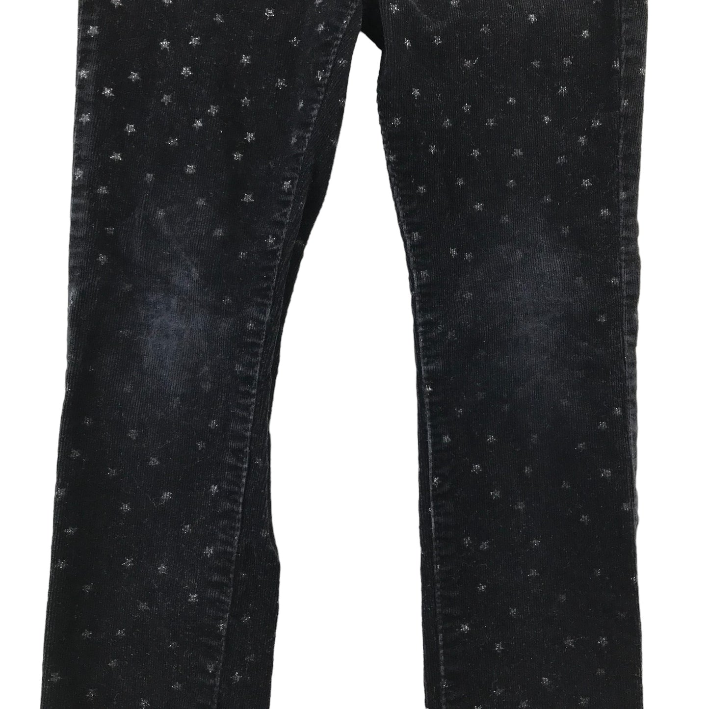 H&M Jeggings Age 4-5 Black Starry Corduroy