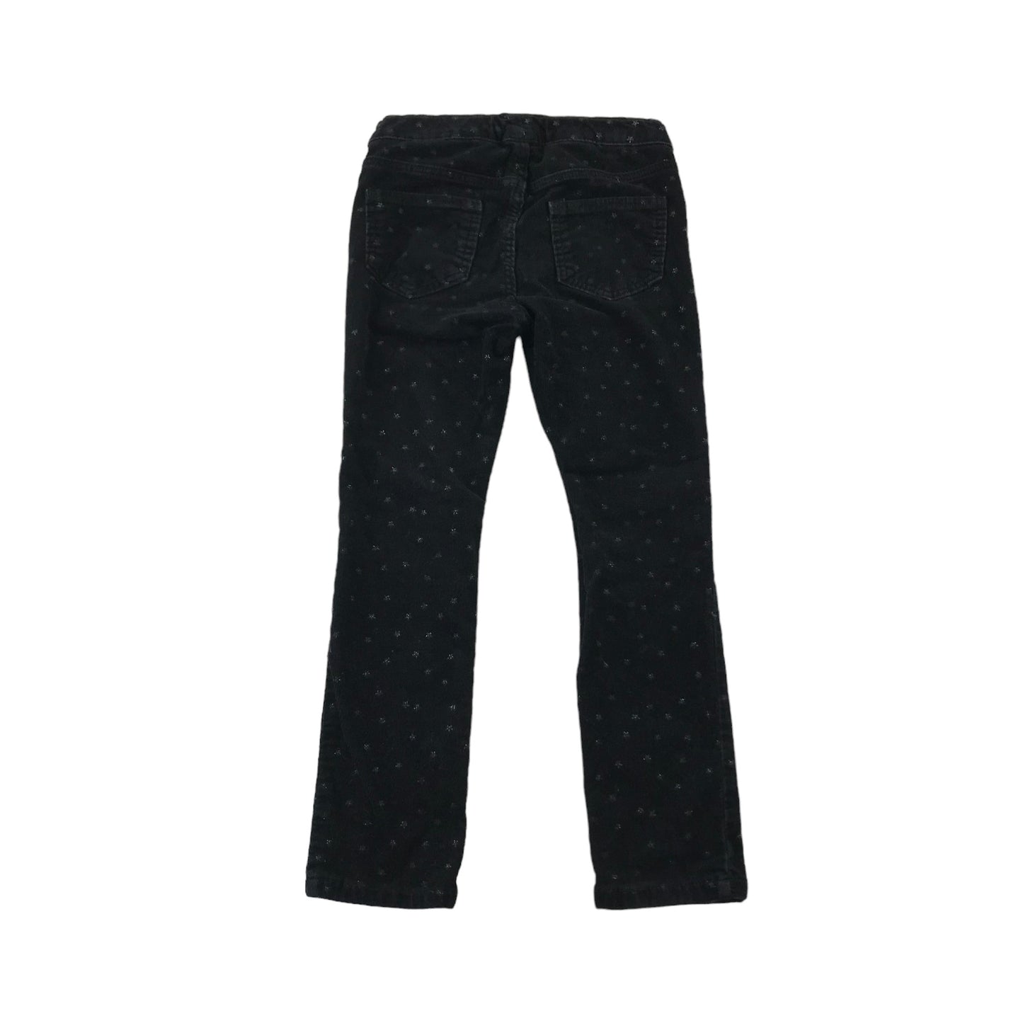 H&M Jeggings Age 4-5 Black Starry Corduroy