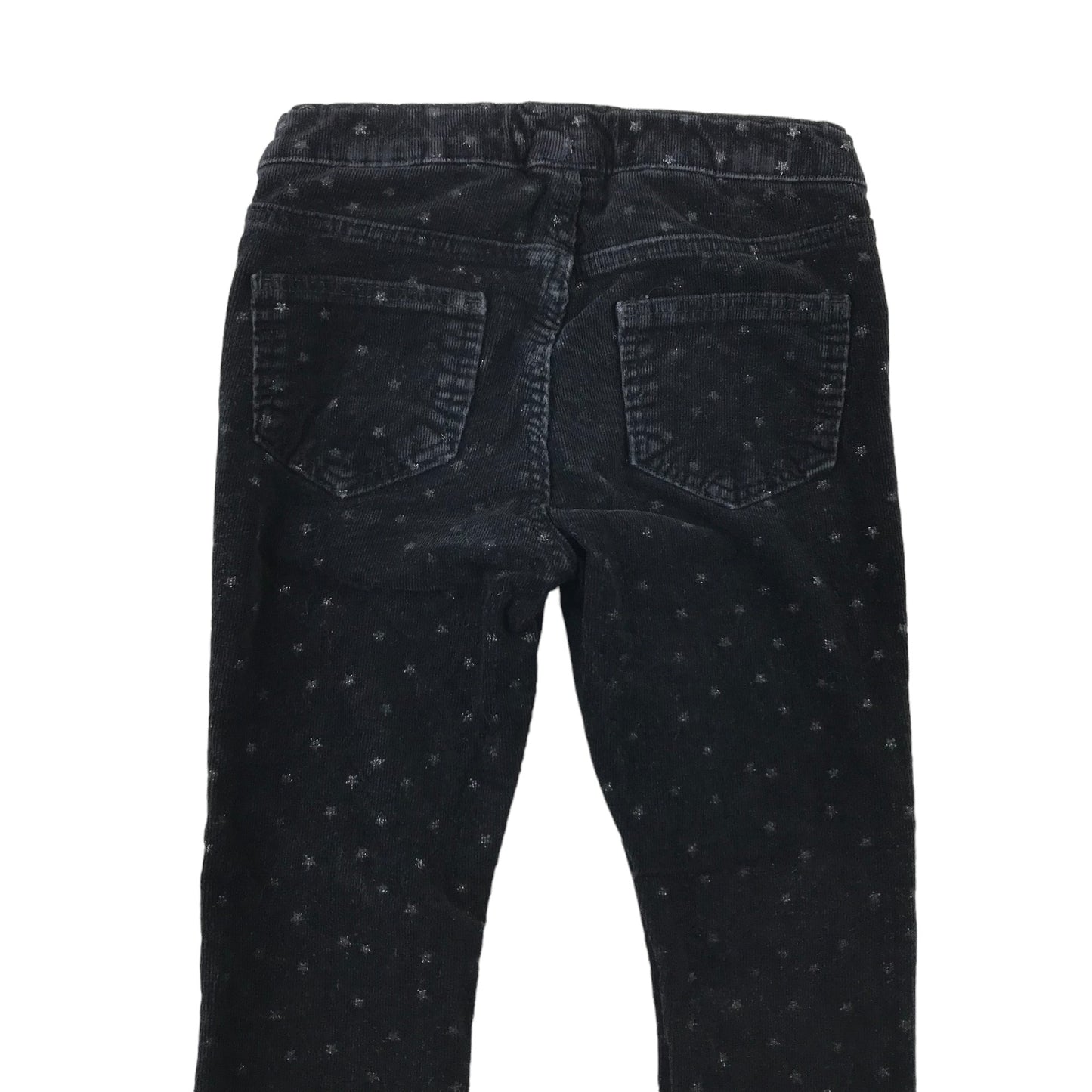 H&M Jeggings Age 4-5 Black Starry Corduroy