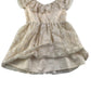 H&M dress 4-5 years white mesh embordered floral design