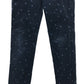 Okaidi Jeggings Age 8 Navy Blue Spotted Pattern Velvety Material