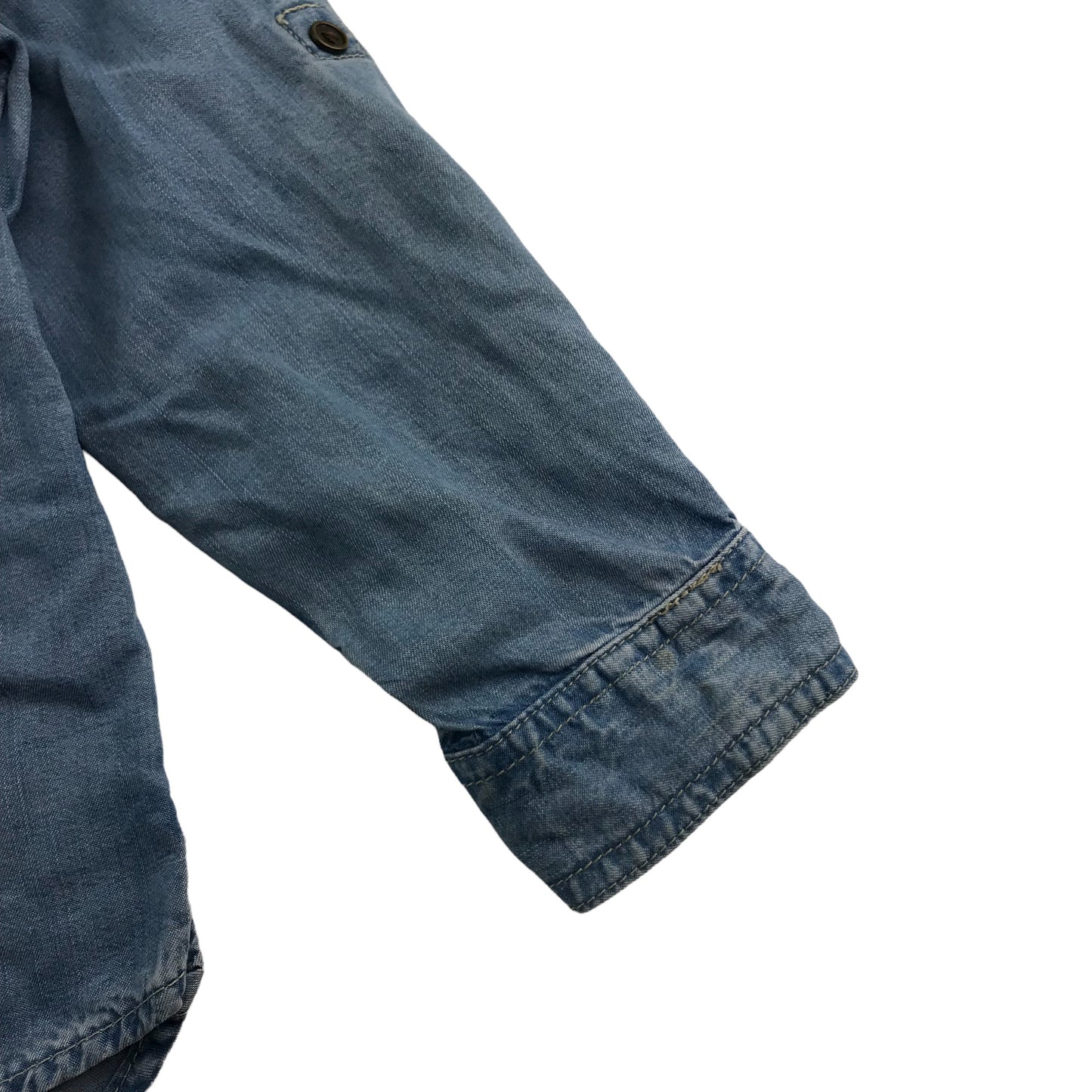 Next Shirt Age 4-5 Blue Denim Long Sleeve Blouse