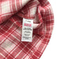 Matalan blouse 6-7 years red and white check pattern long sleeve with frill detail