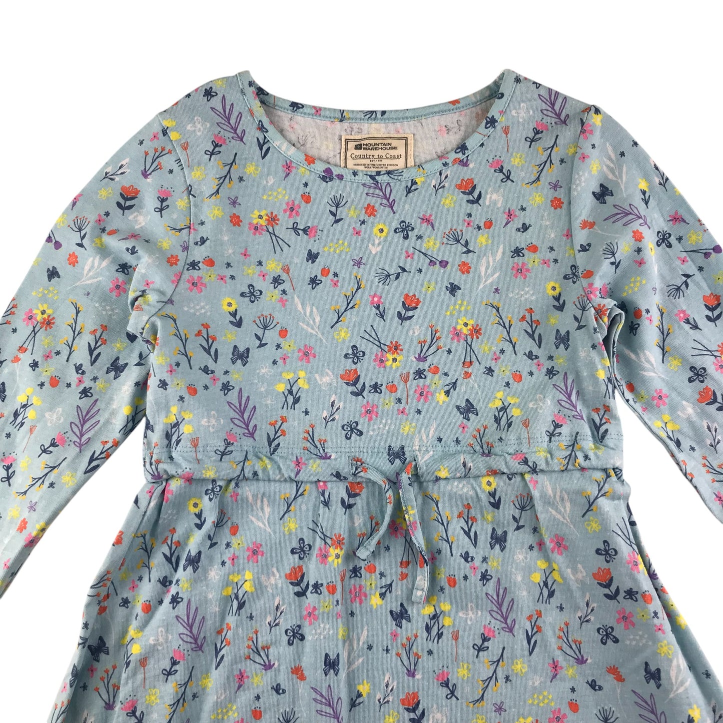 Mountain Warehouse dress 5-6 years light blue floral cotton