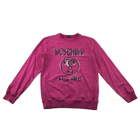 Moschino sweater 12 years pink graphic print casual cotton blend jersey