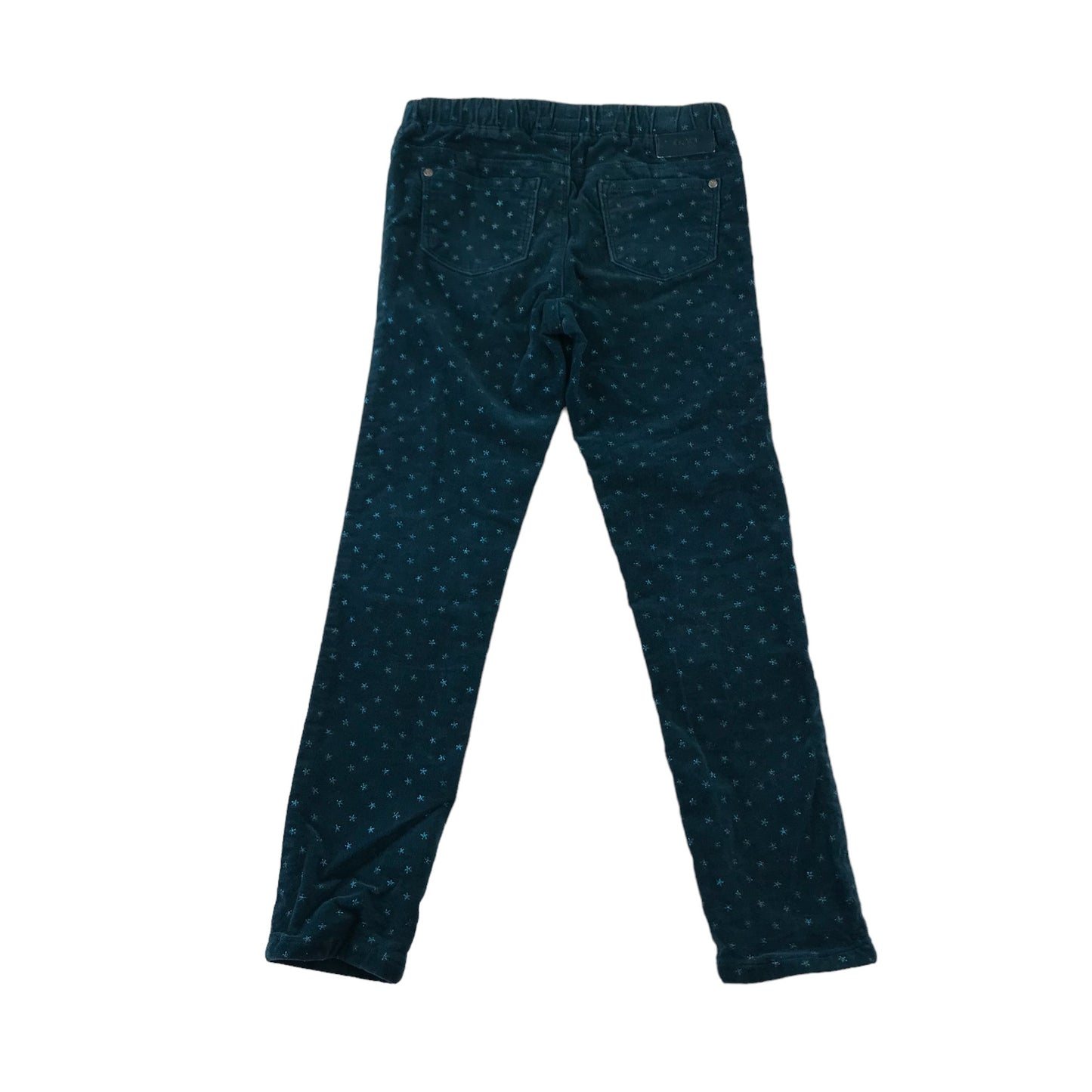 Okaidi Jeggings Age 8 Teal Starry Pattern Velvety Material