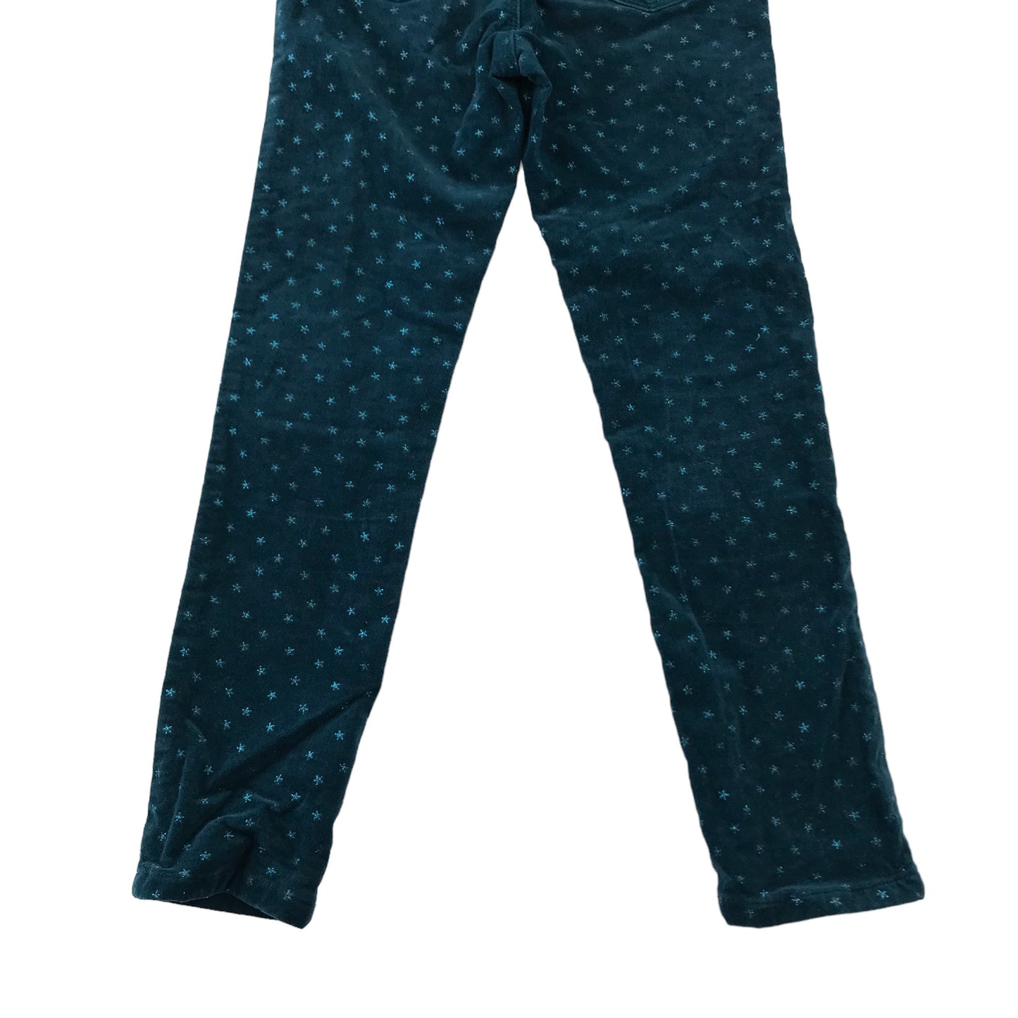 Okaidi Jeggings Age 8 Teal Starry Pattern Velvety Material