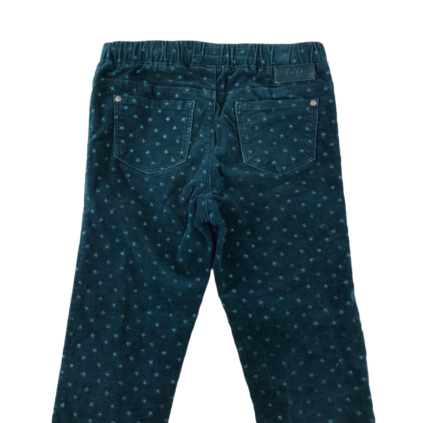 Okaidi Jeggings Age 8 Teal Starry Pattern Velvety Material