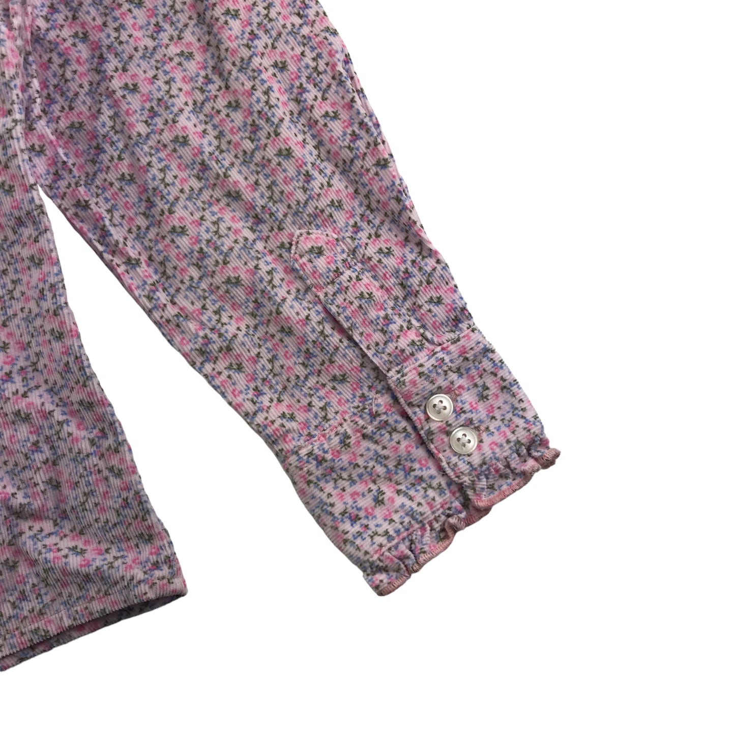 Tiny Tyrwhitt Blouse Age 5 Pink Floral Long Sleeve Corduroy Shirt Cotton