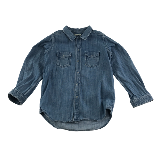 COS Shirt 5-6 Years Blue Denim Button-Up Cotton