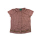 Little Green Radicals Blouse Age 5 Vintage Pink Short Sleeve Button Up Cotton