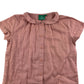 Little Green Radicals Blouse Age 5 Vintage Pink Short Sleeve Button Up Cotton