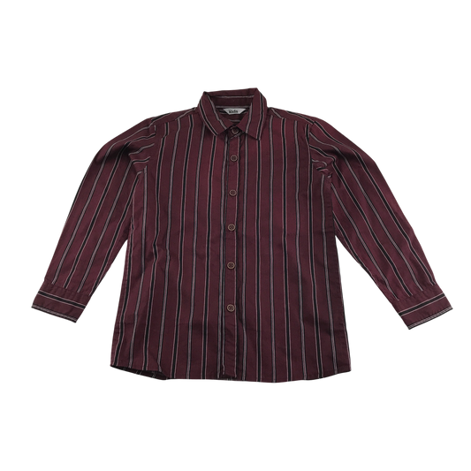 M&Co Shirt 5-6 Years Burgundy Stripe Cotton