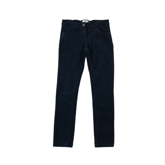 River Island Trousers Age 10 Navy Blue Slim Corduroy