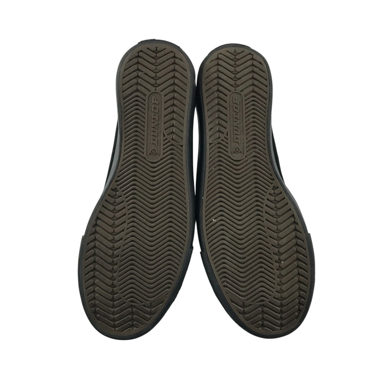 Dunlop trainers shoe size 3 black plimsol style flat canvas sneaker