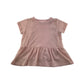 Matalan Top Age 6-7 Pink Mesh Layered Short Sleeve Frilled Peplum