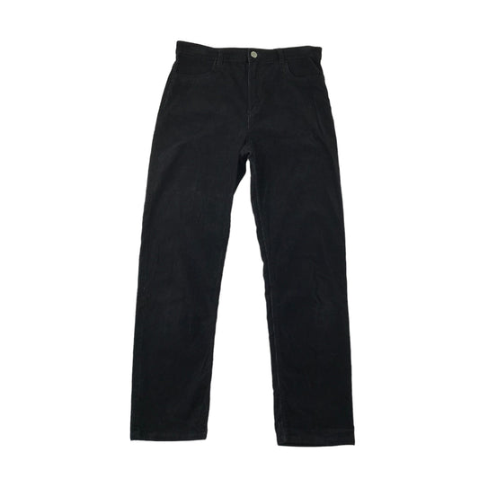 H&M Trousers Age 13 Black Plain Corduroy