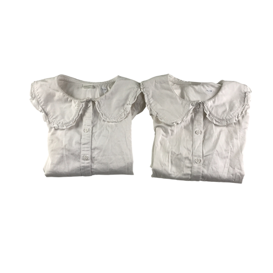 Next Shirt 9-10 Years White Frilled Collar Cotton