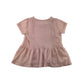 Matalan Top Age 6-7 Pink Mesh Layered Short Sleeve Frilled Peplum