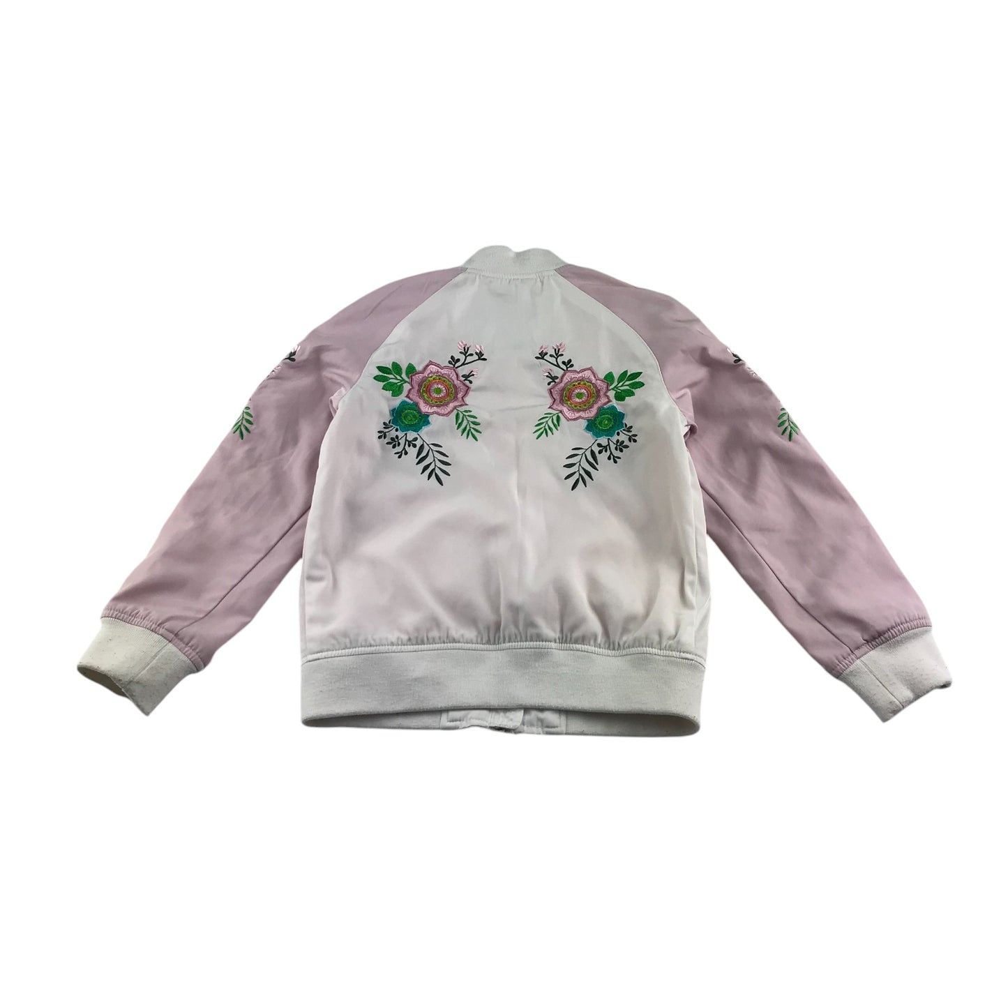 Bomboogie bomber 6 years white and pink floral embroidered light jacket or sweater