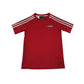 Adidas sports top 9-10 years red with 3 white strips