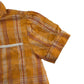 SoulCal Shirt Age 6 Orangey Yellow Checked Short Sleeve Blouse Cotton