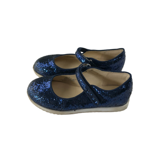 M&S Pumps Shoe Size 13 Junior Dark Blue Sparkly Glittery with Strap