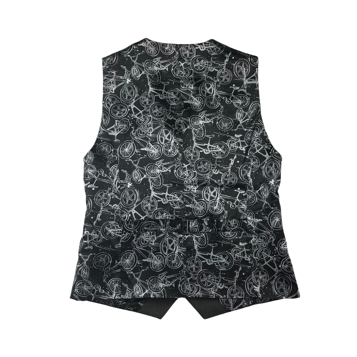 John Rocha Waistcoat 11-12 years Grey BMX Bike Graphic Back Print