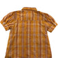 SoulCal Shirt Age 6 Orangey Yellow Checked Short Sleeve Blouse Cotton