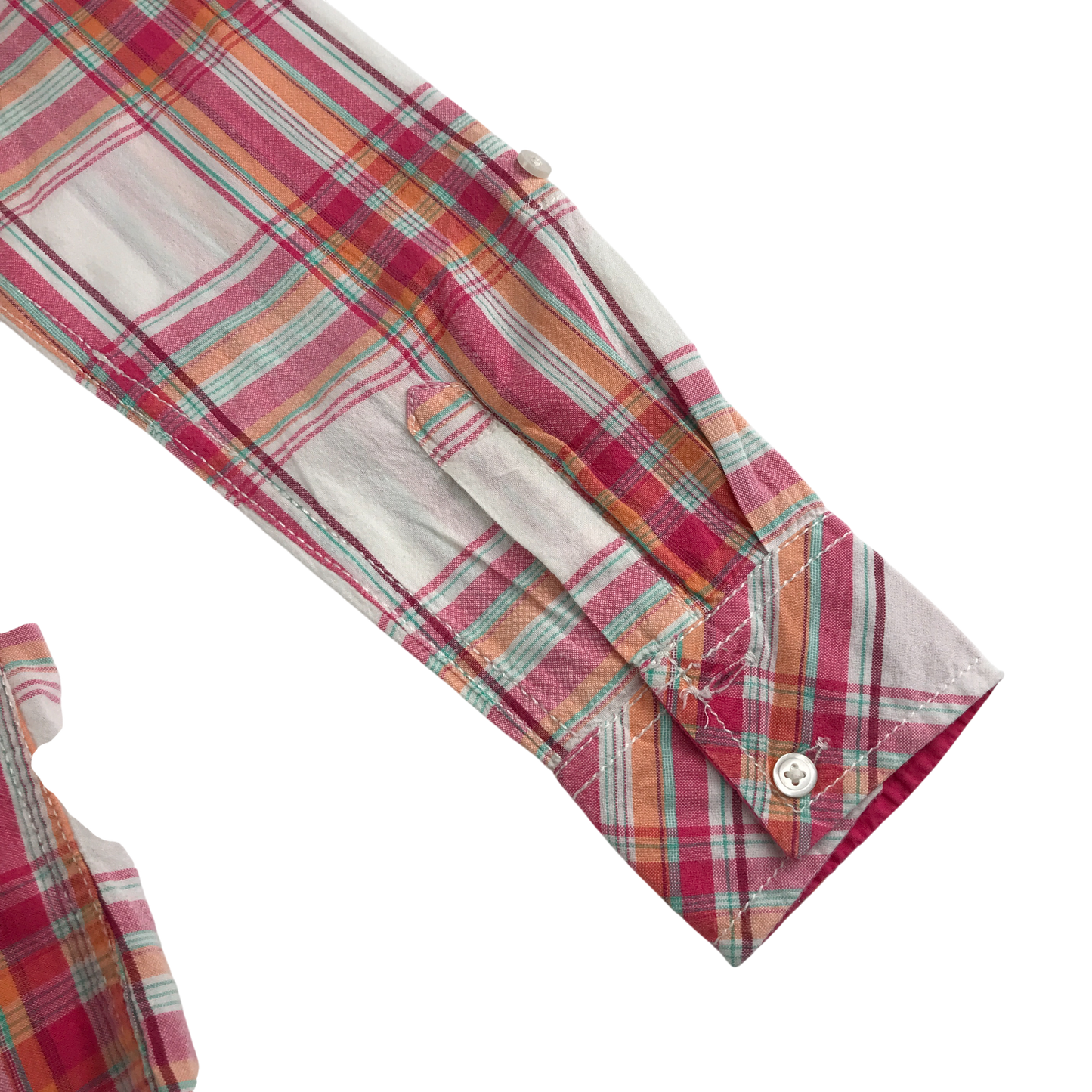 M&S Shirt 9-10 Years Multicolour Check Pattern Cotton