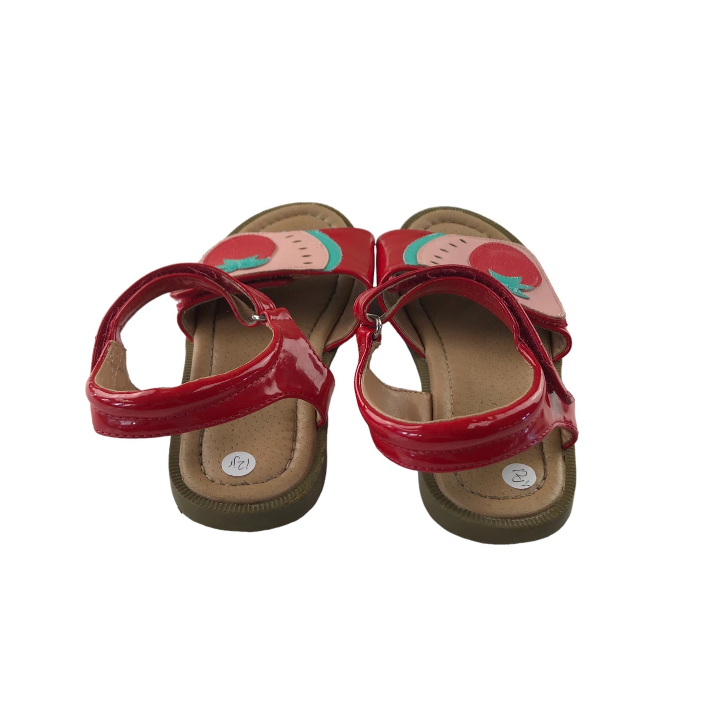 Sandals Shoe Size 12 Junior Red Strawberry Graphic Design