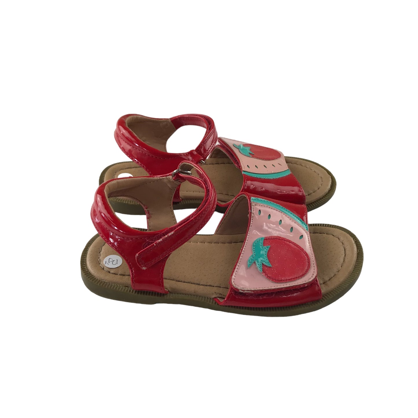 Sandals Shoe Size 12 Junior Red Strawberry Graphic Design