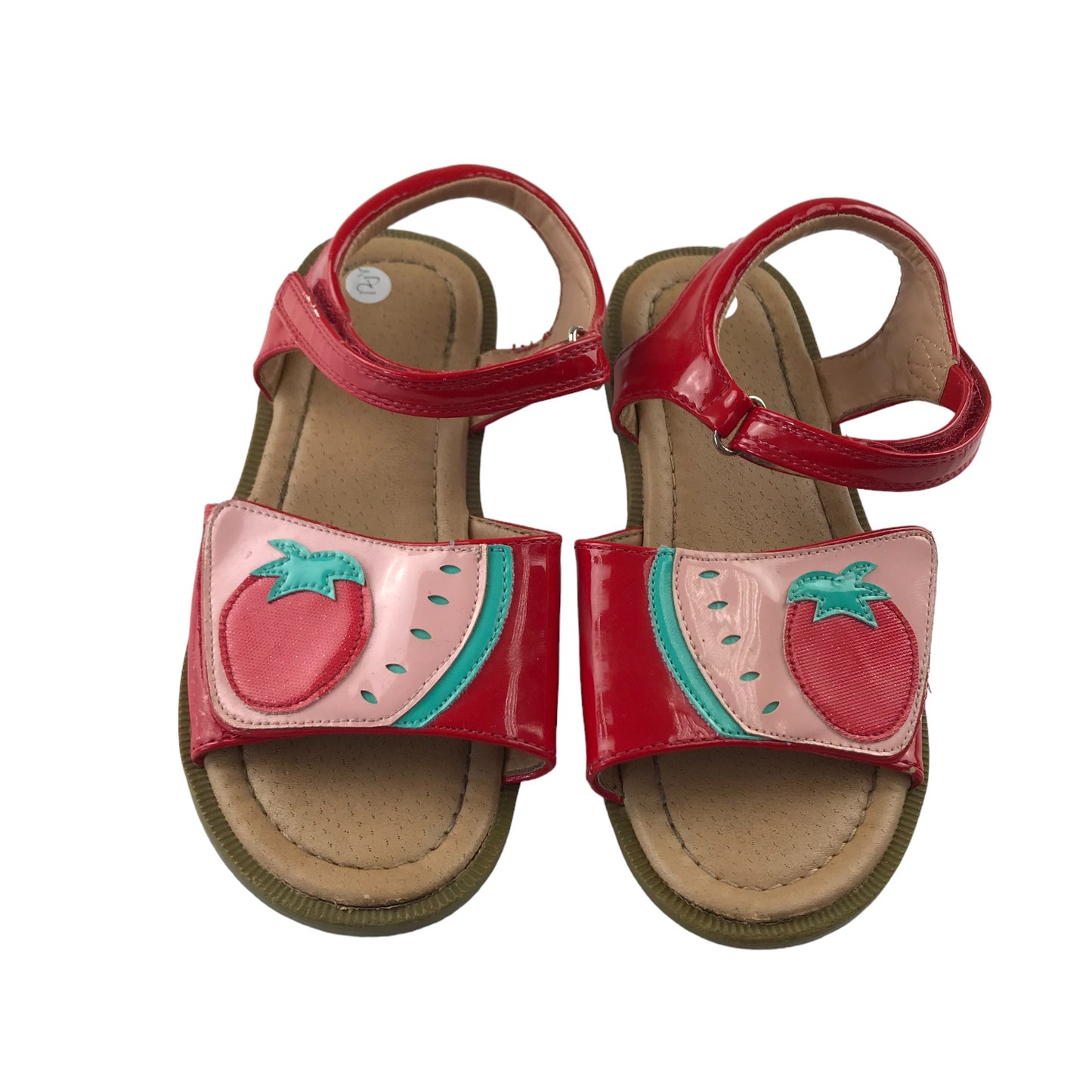 Sandals Shoe Size 12 Junior Red Strawberry Graphic Design