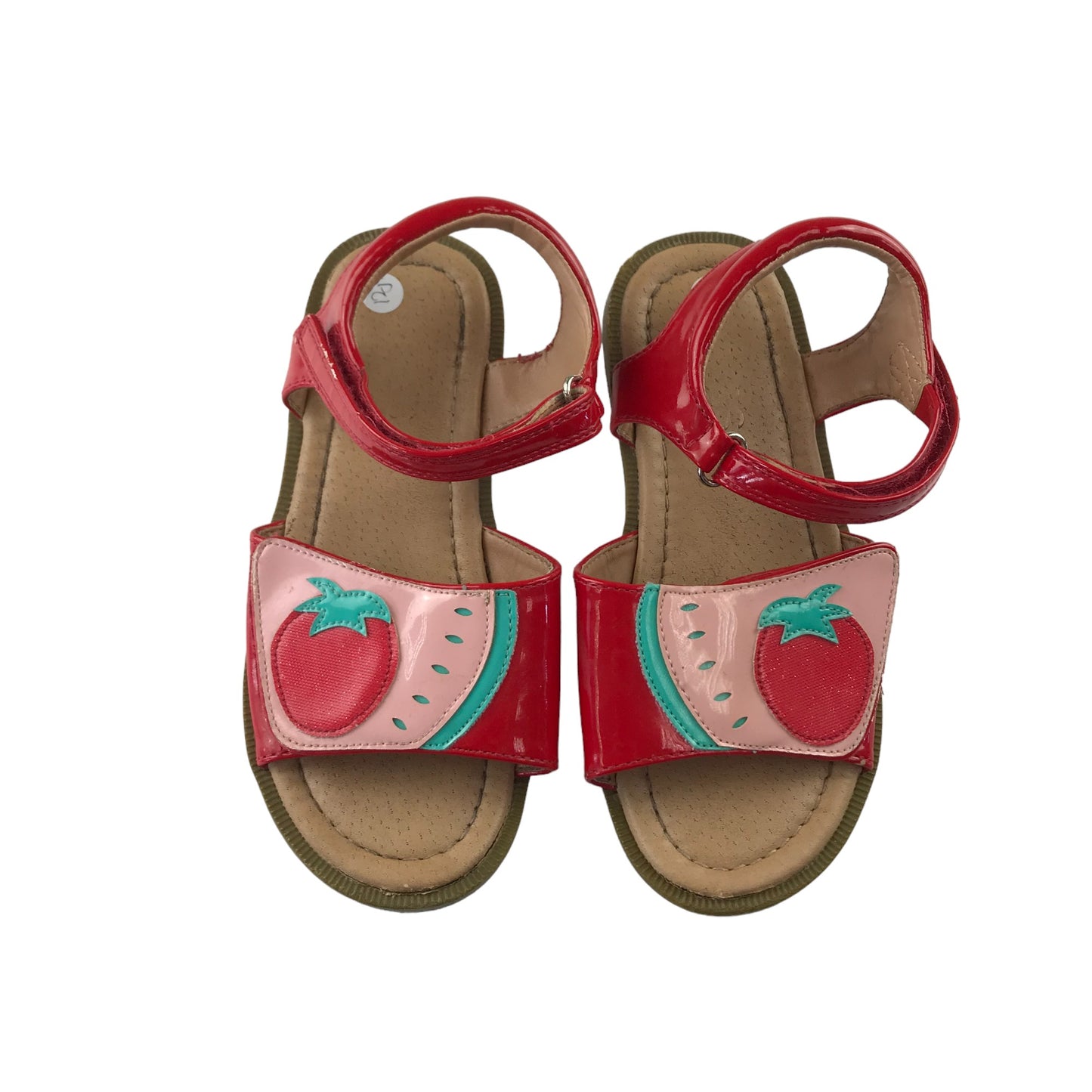 Sandals Shoe Size 12 Junior Red Strawberry Graphic Design