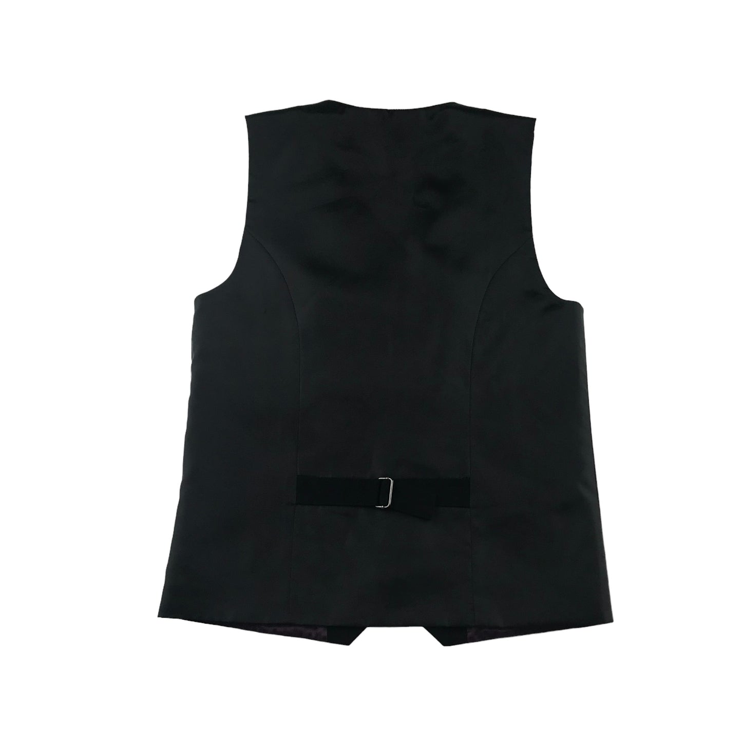 Next Waistcoat 10-11 Years Black with Purple Inside Background Adjustable Back Strap