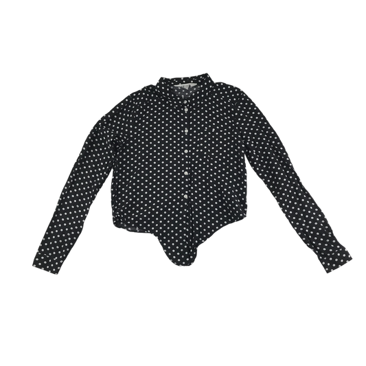 H&M Shirt 11-12 Years Black Polka Dot