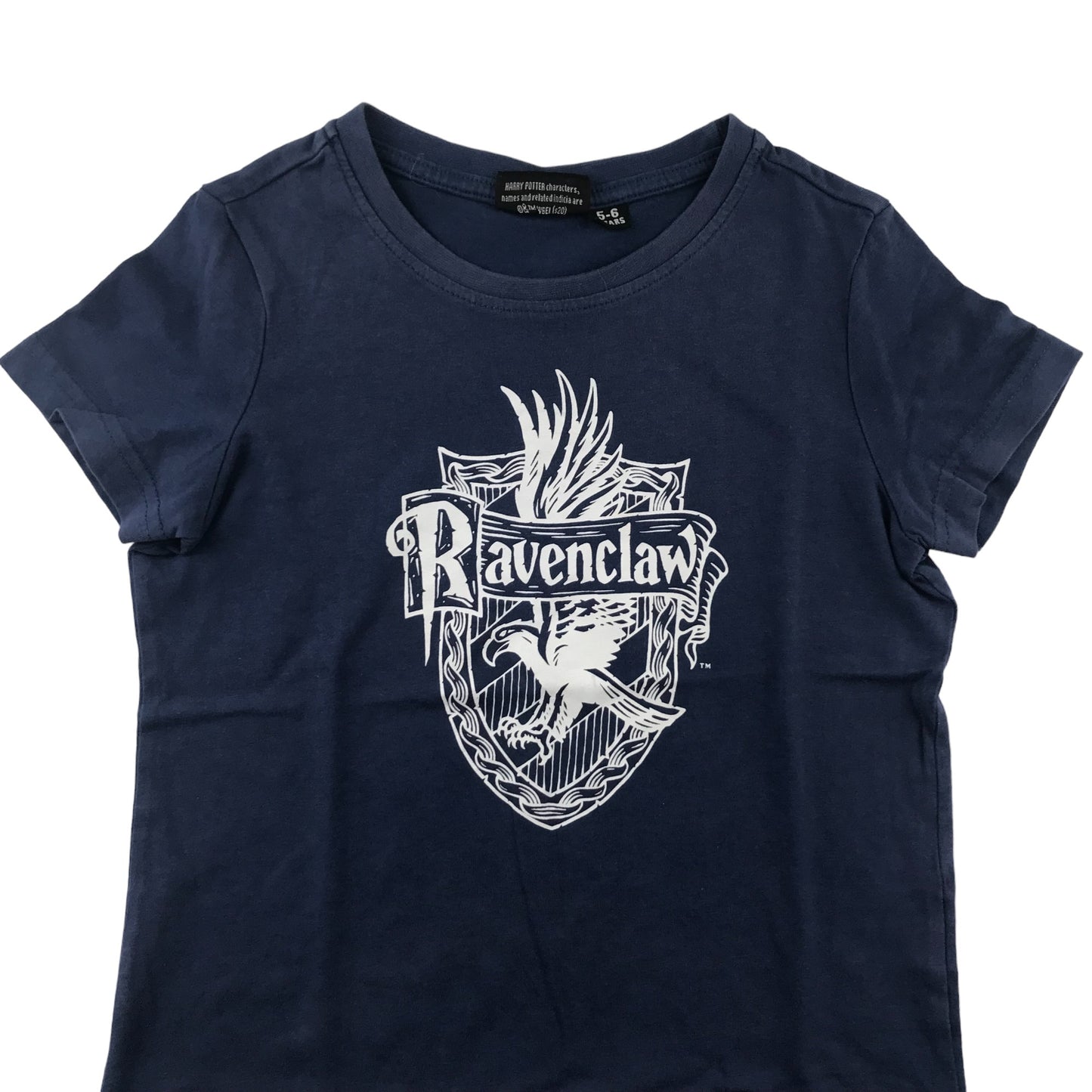 T-Shirt 5-6 Years Navy Harry Potter Ravenclaw Emblem Graphic Design Cotton