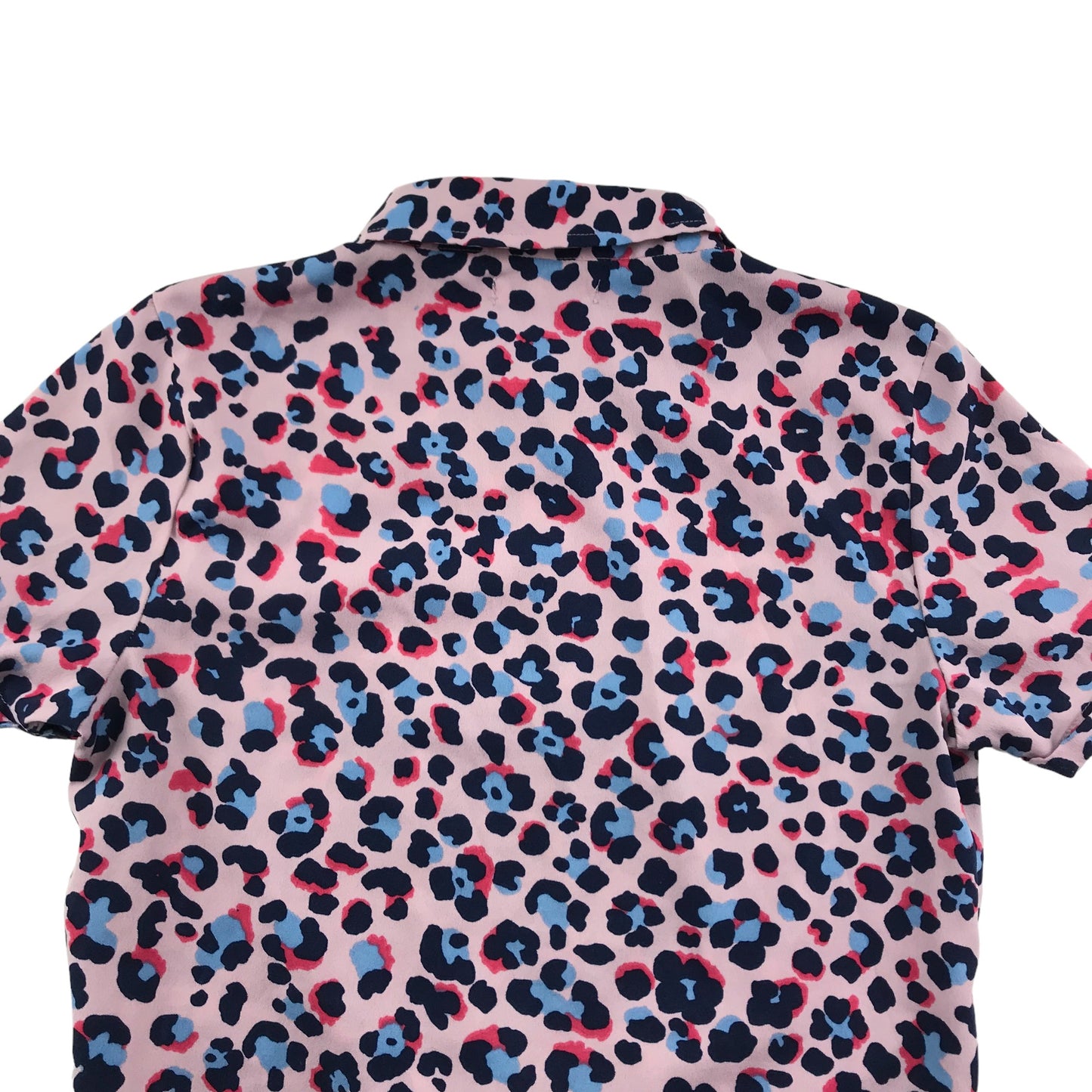 Bluezoo Top Age 10 Pink Leopard Spots Cropped Blouse Shirt